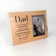 Dad Memorial Wooden Picture Frame   In Loving Memory Keepsake