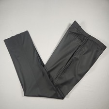Joseph Abboud Pants Mens 42R Black 100% Wool/Laine Unhemmed NWT Made in the USA