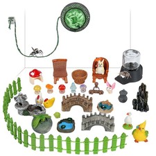 30 Pcs Jumping Spider Enclosure Accessories Kit with Habitat Hideouts, Water ...