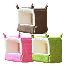 1x Heated Pet Bird Parrot Parakeet Warm Hammock Cage Hut Tent Bed Hanging Cave