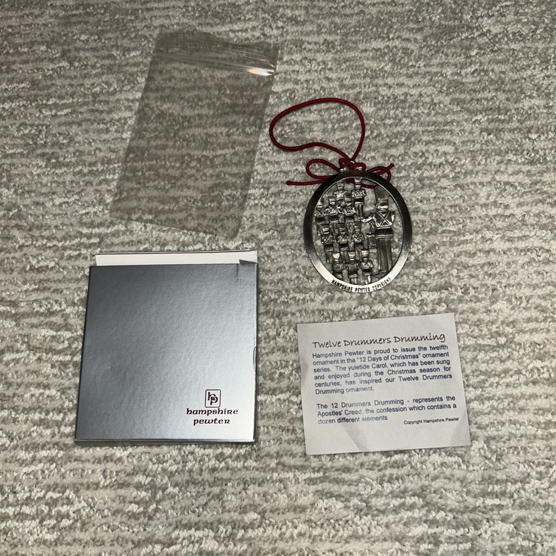 Hampshire Pewter Twelve Drummers Drumming Ornament