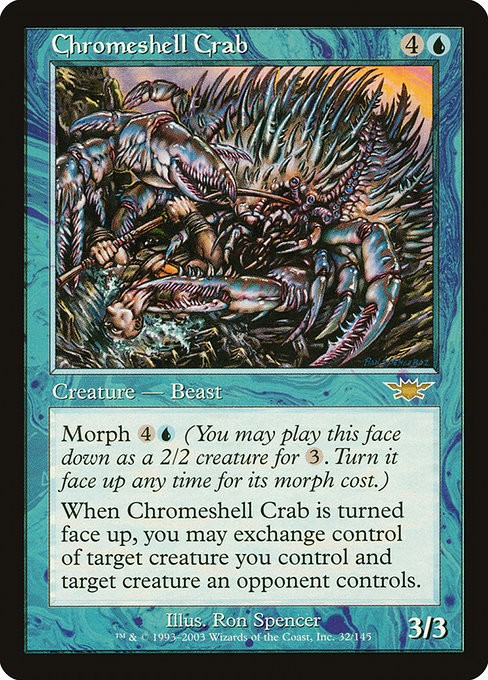 (3x) CHROMESHELL CRAB - Legions – MTG Magic the Gathering Card - Rare