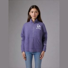 abercrombie kids Girls Hoodie Sz 11 12 Purple Sequined Full Front Zip Sweatshirt
