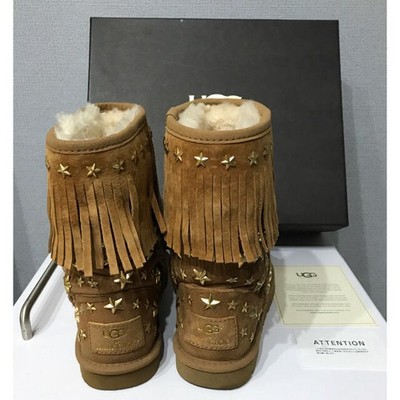 Women 5.5US Jimmy Choo Ugg Star Studded Fringe Shearling Boots | eBay