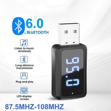 Bluetooth 6.0 FM Transmitter Car MP3 Player USB Wireless Audio Charger Adapter