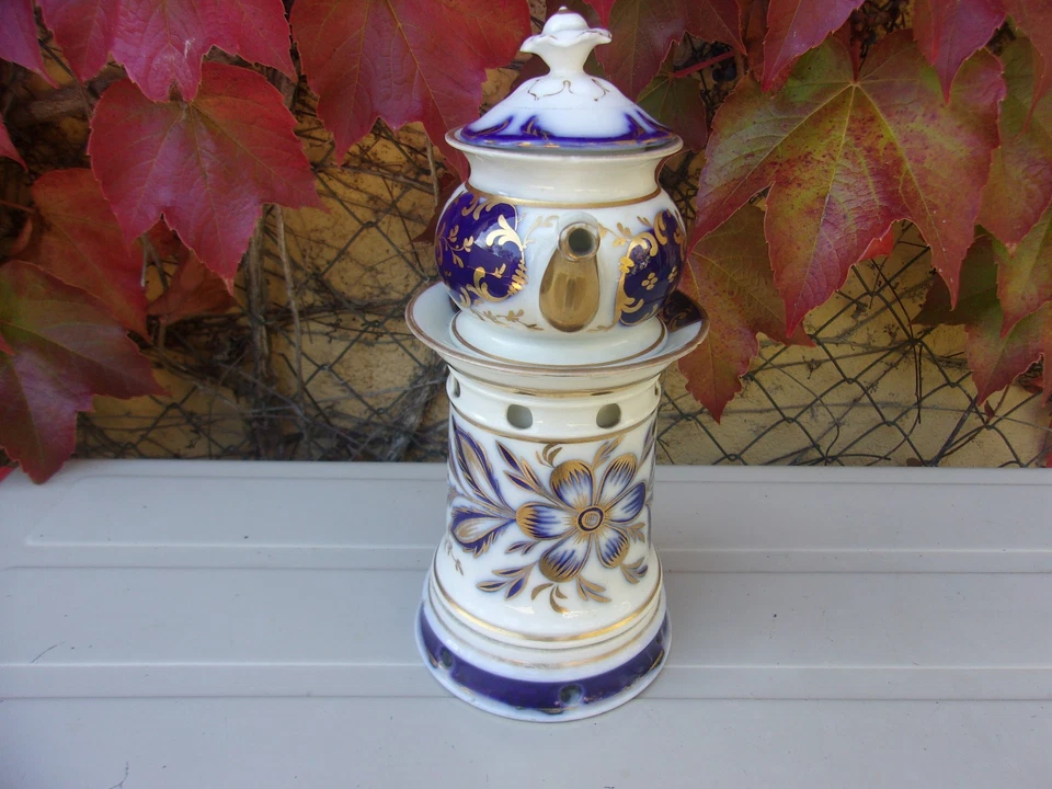 PORCELAINE DE VALENTINE TISANIERE ANCIENNE  A RESTAURER - Photo 2/4