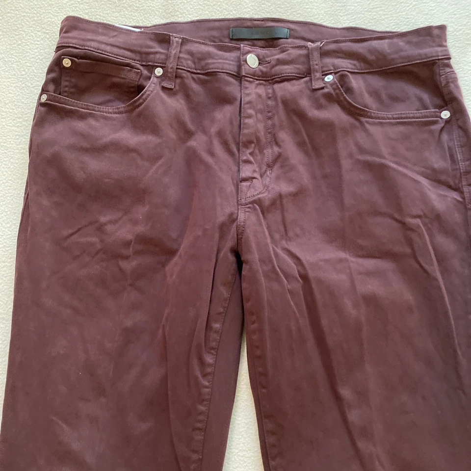 Pantalones de mezclilla estrechos rectos borgoña 36W x 34L Joes Jeans The Brixton para hombre Foto 3 de 4