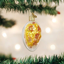 Old World Christmas Deviled Egg Glass Blown Ornament with OWC Box 