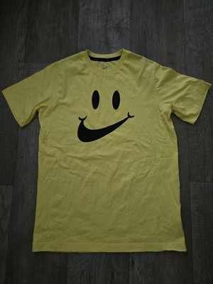 NIKE Mens T Shirt Size XL ''Go The Extra Smile'' Double Sided Yellow Cotton Swoosh