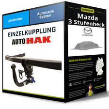Abnehmbare Anhängerkupplung für MAZDA 3 Stufenheck 2008-2014 Typ BL Auto Hak NEU