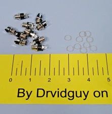 QTY 10 Switchcraft 722A Straight DC Power Jacks; Solder Lug; Panel Mount; 12VDC