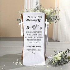 In Loving Memory Wedding Signs for Chairs, Memory Reserved Seating Signs for ...
