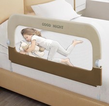 Bed Guard Rail for Toddlers - 32 Adjustable Heights  Fold-up Bed Guard