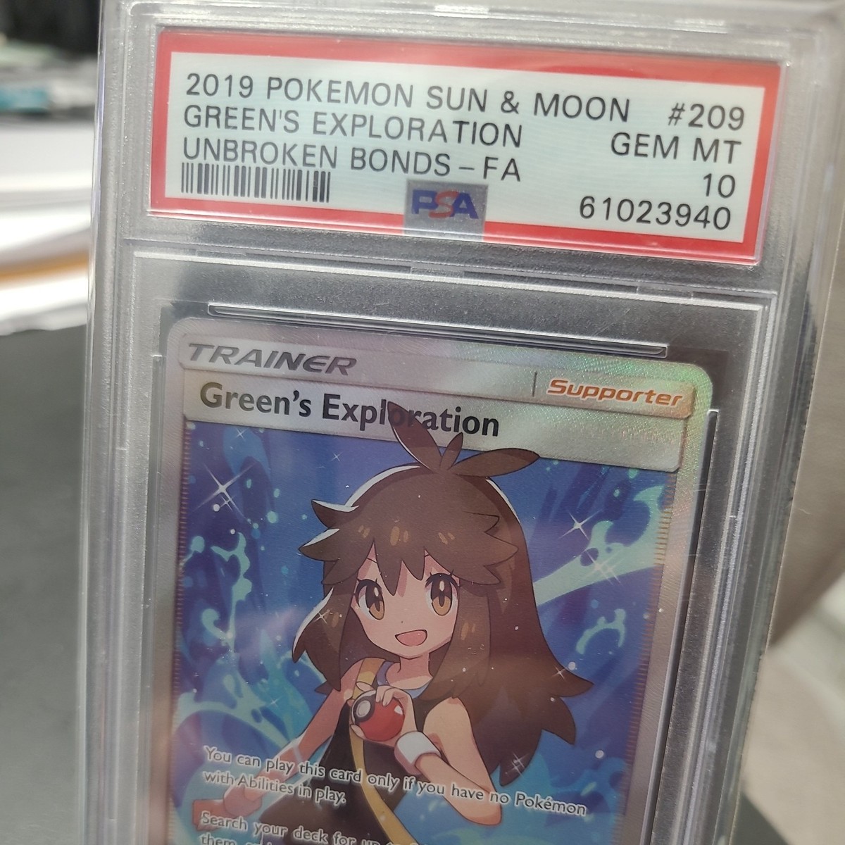 PSA 10 Green's Exploration 209/214 Unbroken Bonds 2019 Full Art