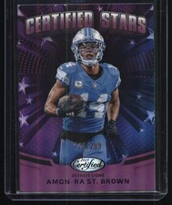 2025 Panini Certified Amon-Ra St. Brown Certified Stars Mirror Purple #/299