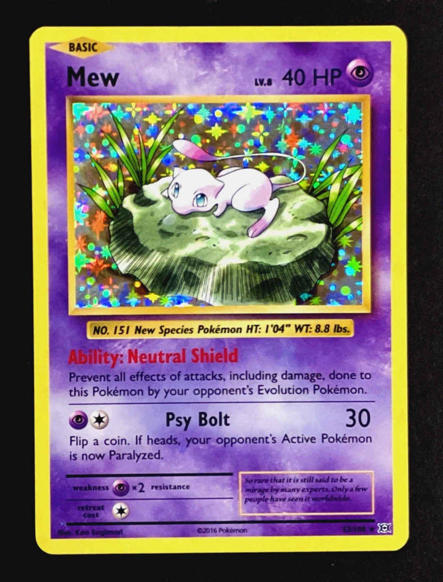 Pokémon Mew Pokémon TCG Evolutions Individual Collectible Card