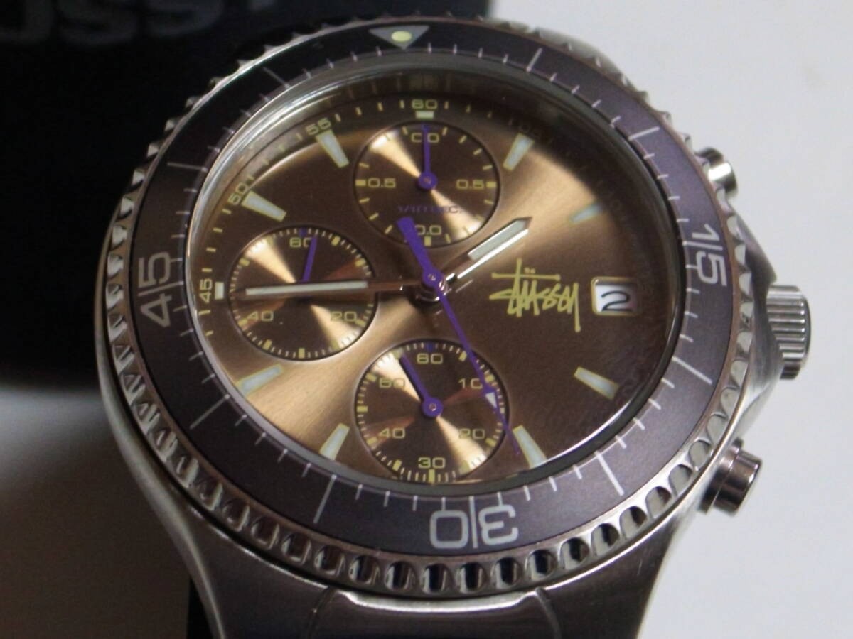 Rare Stussy Tour Master Tourmaster Watch Gold Limited Edition Made