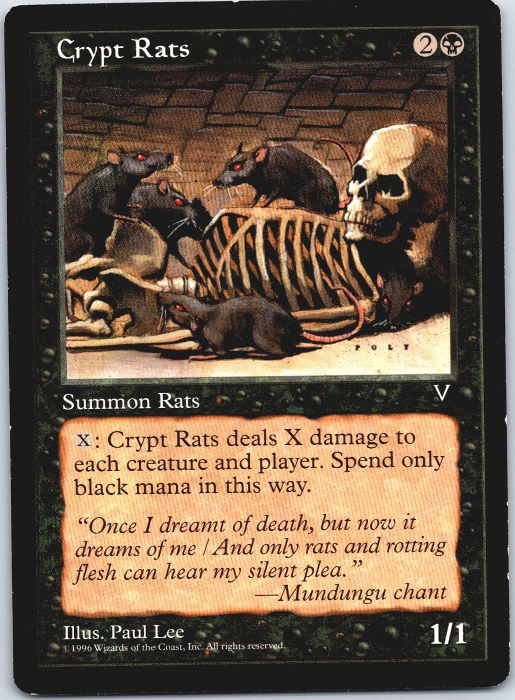 Crypt Rats Visions VIS LP MTG Card