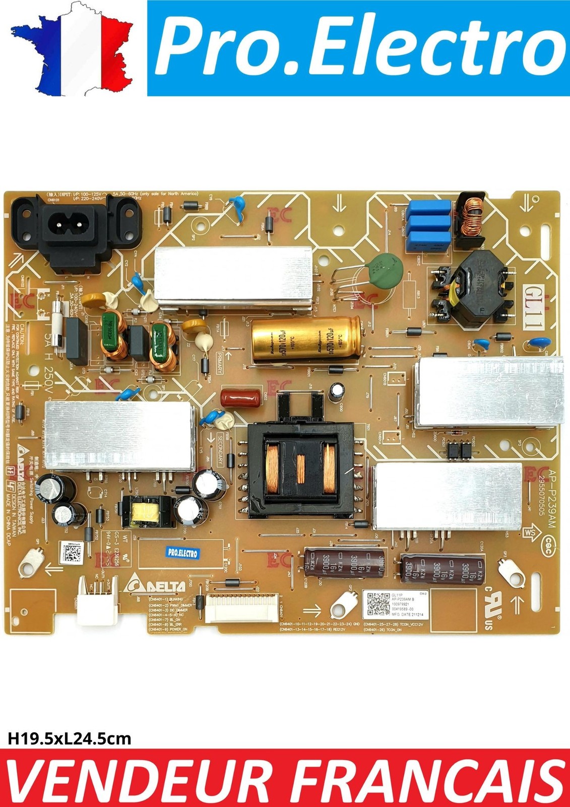 Réparer TV SONY KD-43X85J bloc alimentation GL11 en panne AP-P239AM