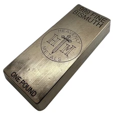 1 lb Bismuth Bullion Bar - 99.9% Pure Metal Ingot for Collecting or Display Use