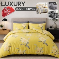 Duvet Quilt Cover Set Reversible Bedding Set Single Double King Size Sale 50% OF