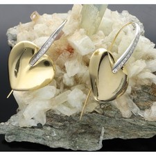 orecchini a cuore in oro 750/1000 E BRILLANTI