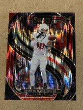 2024 Panini Select Marvin Harrison Jr Black & Red Shock Prizm Rookie Card 115 RC