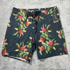Roark Passage 18" La Selva Boardshorts Mens 32 Floral Hemp Blend RB402 66 NWT
