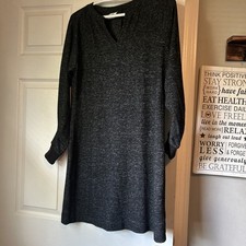 Cabi Long Sleeve Black Sweater Dress