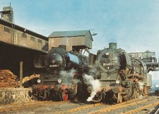 seltene Farb-AK Dampflok 50 2407+ 3689