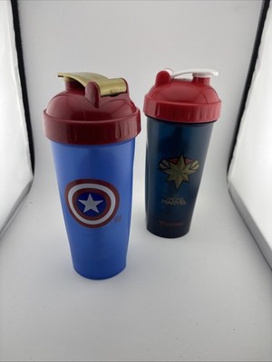 Marvel Captain America & Captain Marvel Shaker Bottles 2pc Set