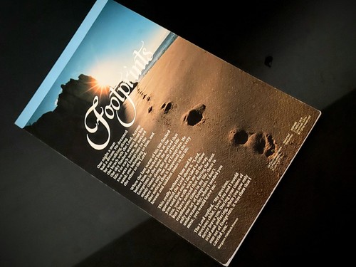 Vintage Stationary Note Pad Paper Footprints ( Jesus ) ~ A5 Size ~ Margaret F B
