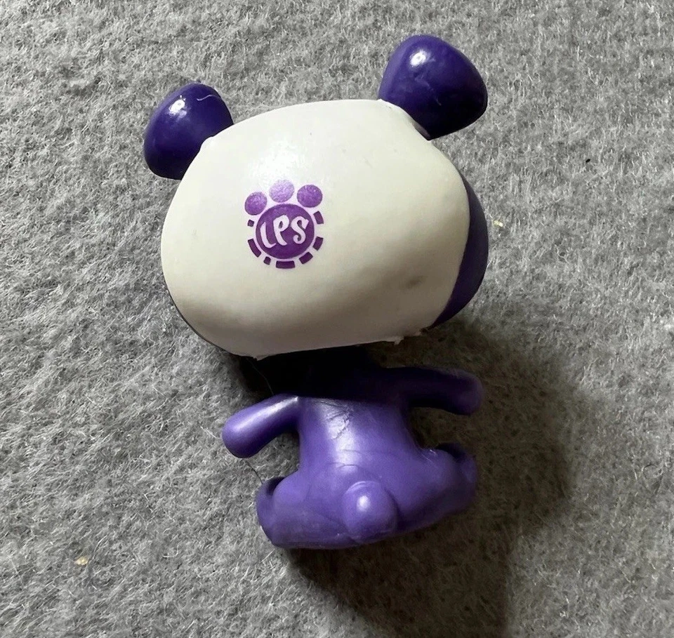 Figura de juguete Littlest Pet Shop LPS púrpura panda Penny Ling cabeza bobble coleccionable Foto 3 de 4