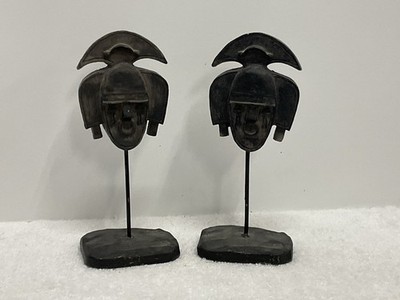 Mini Mask From African Tribes 6  Set of 2 Matching Mask. Possible Paper Weight.