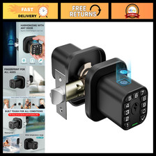 Smart Biometric Fingerprint Door Knob, Keyless Entry Lock, Waterproof, Auto Lock