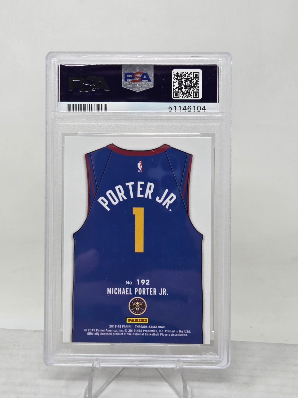 2018 Threads MICHAEL PORTER JR. Dazzle Refractive Rookie Card PSA 10 Gem Mint view 2