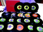 LOT of 18 BEATLES VINTAGE 45’s VARIOUS RECORD LABELS with STORAGE BOOK  SWAN  VJ