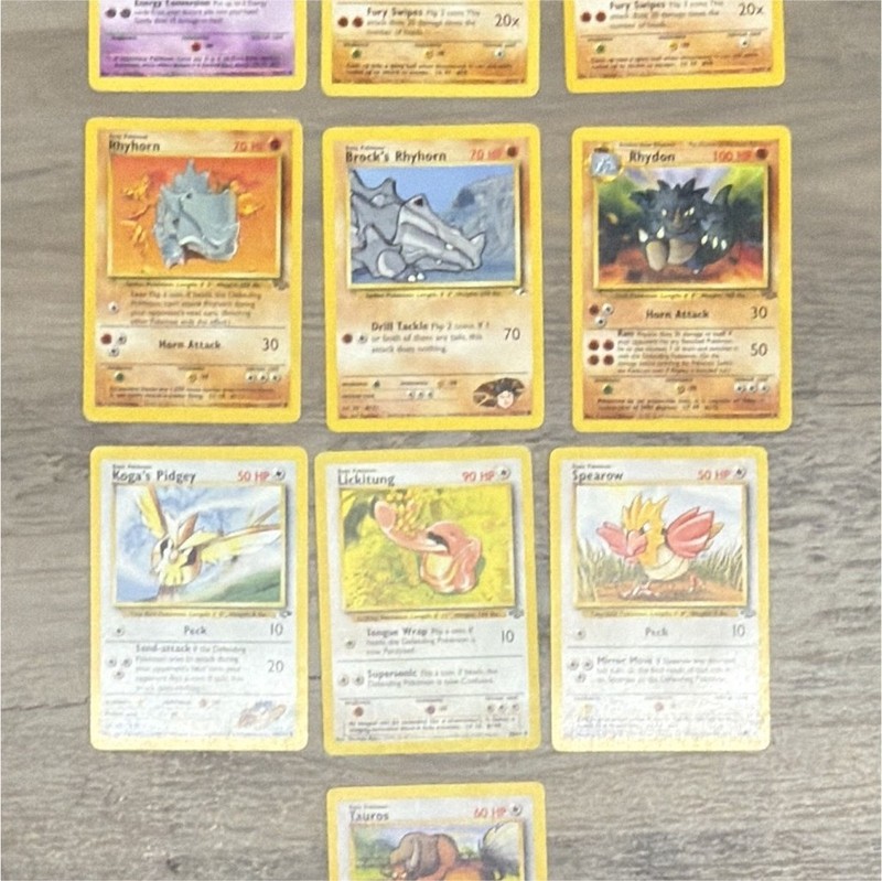 Nintendo Pokemon TCG Gym Challenge 10-Card Lot English Unlimited 2000 Gastly