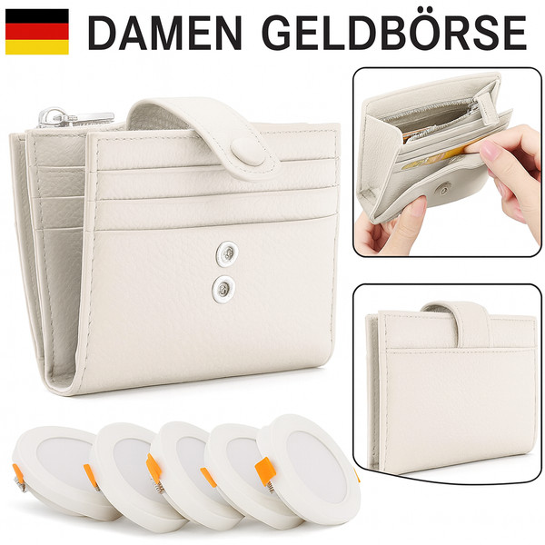 Reetee Klein Damen Geldbeutel Leder Portemonnaie Rfid Schutz GeldböRse Damen, Po-image