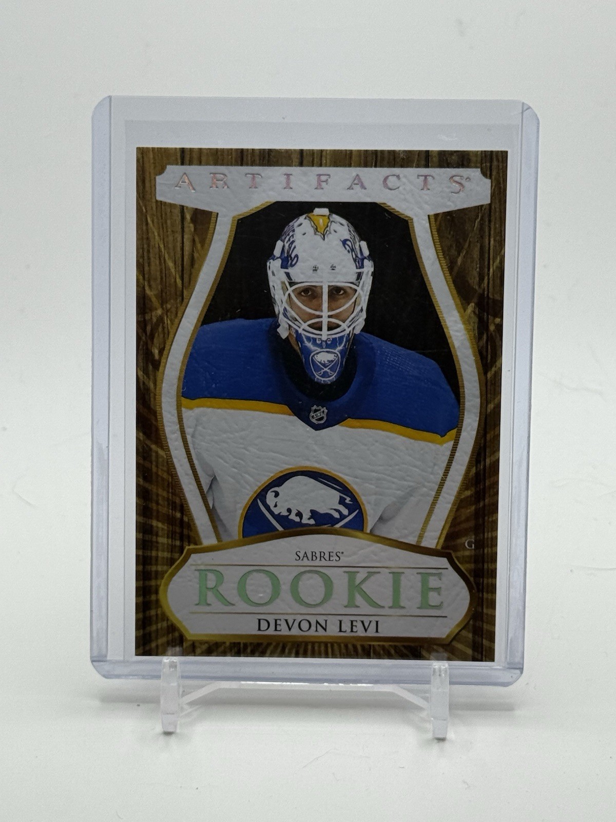 2023-24 Upper Deck Artifacts Wood #193 Devon Levi Rookie RC Buffalo Sabres