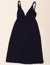 J. CREW Womens Sundress UK 8 Small Navy Blue Viscose DW32