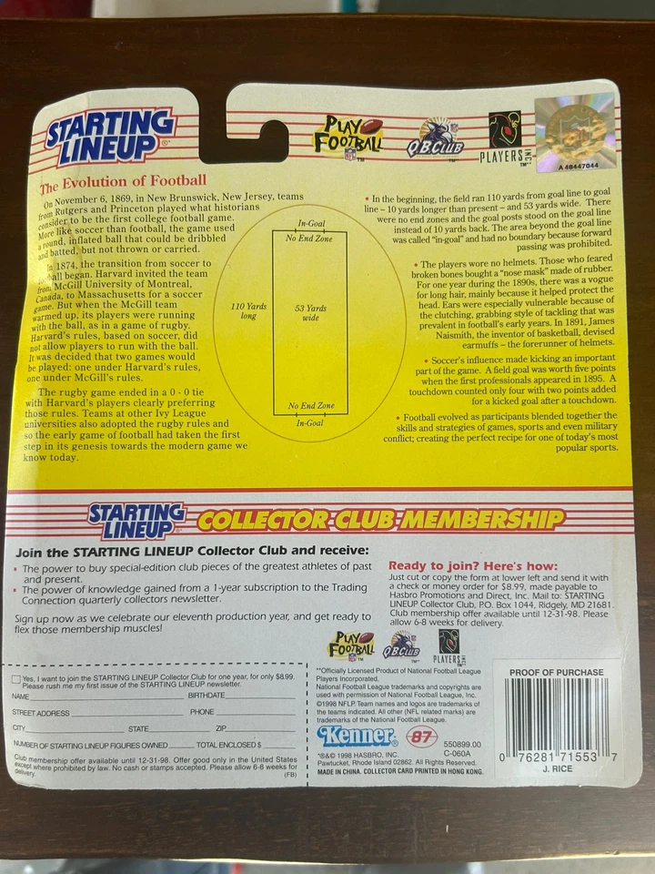 1998 NFL Starting Lineup Emmitt Smith Dallas Cowboys Football Action Figure - Image 3 of 4