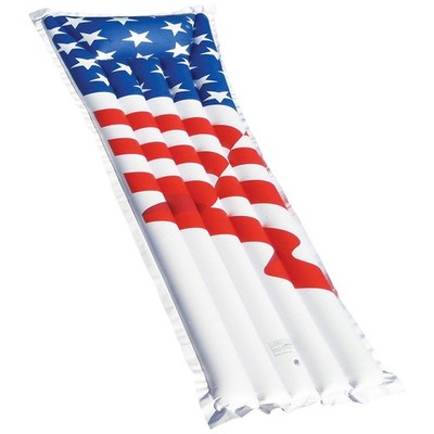 Swimline 72'' Inflatable American Flag Swimming Pool Lake Float Raft (Open Box)