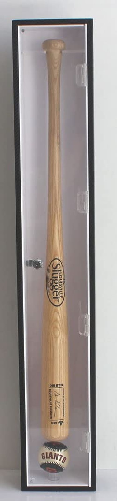 DisplayGifts Baseball Bat Display Case Wall Mount Rack Cabinet Holder, w/96% ...