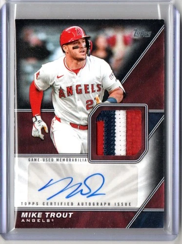 2026 Topps Mike Trout Major League Black Auto 4-Color Patch Card #'d 04/10