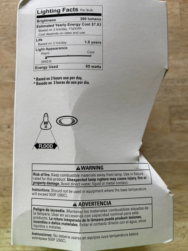 GE Reveal - 65 W - Indoor Floodlight Reflector Interior Light Bulb - BR40 - Image 3 of 4