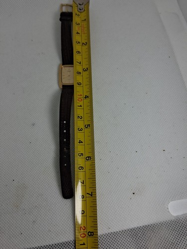 Seiko Lassale Watch Geniune Lizard Band Rectangle Gold Tone. NOT TESTED - Picture 16 of 16