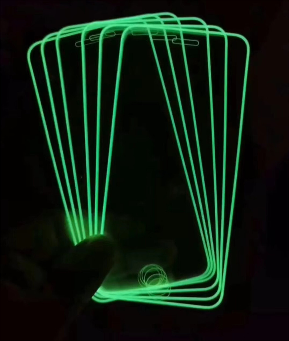 Luminous Curved Edge Protective Tempered Glass For iPhone 14 13 12 X XR 11 Pro 7