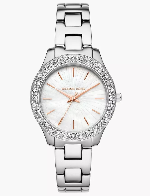 Michael Kors Womens Liliane White Dial Watch - MK4556