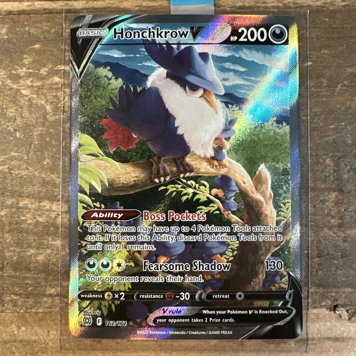 pokemon card honchkrow Honchkrow GX (109/214) [Sun & Moon: Unbroken Bonds] main image 0